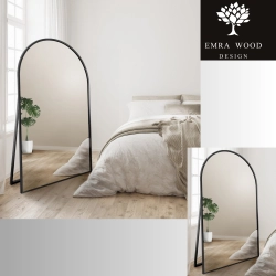 Półowalne lustro stojące w ramie MDF SLIM - DOMI STOJĄCE